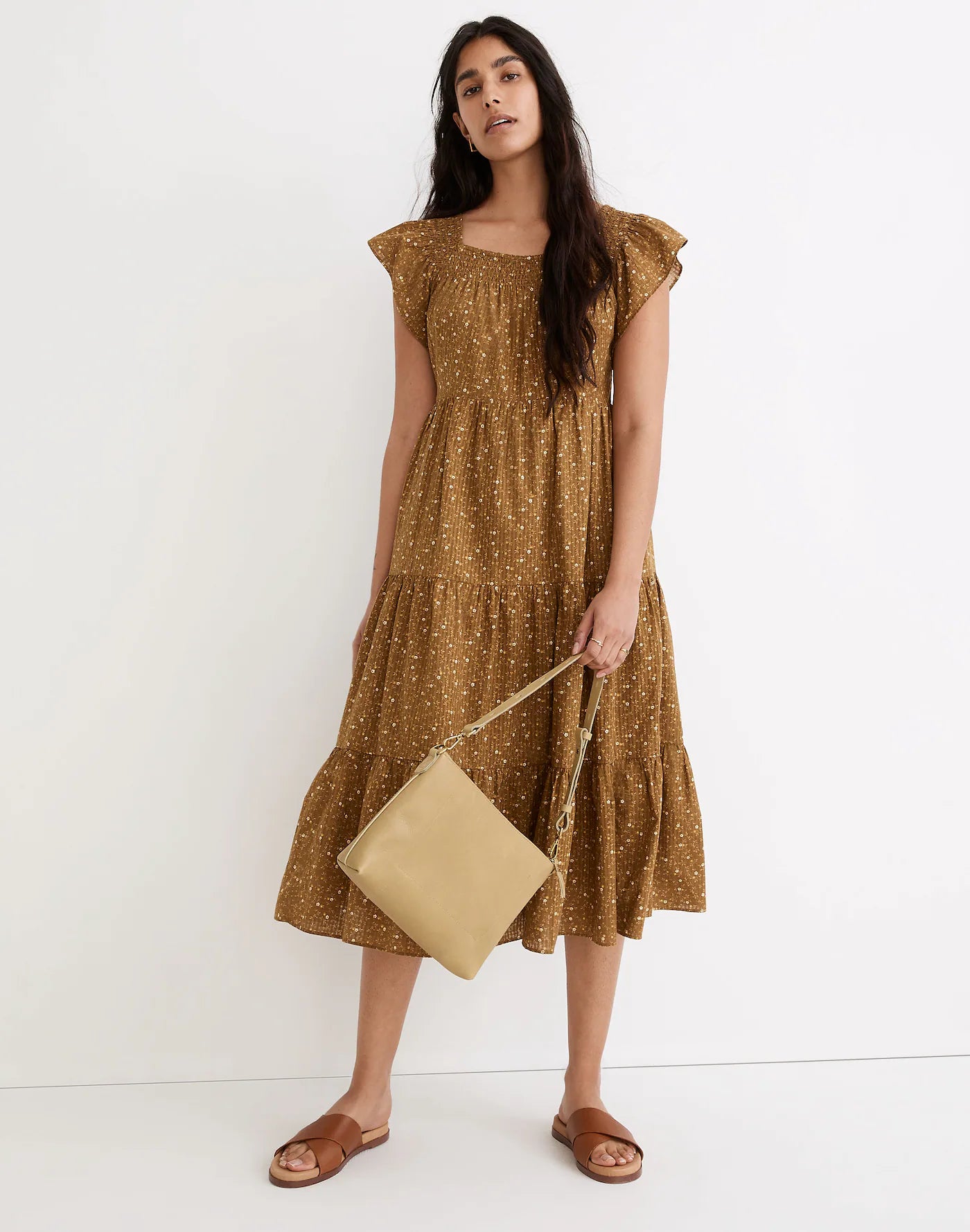 Madewell Dainty Floral Midi Dress (M)