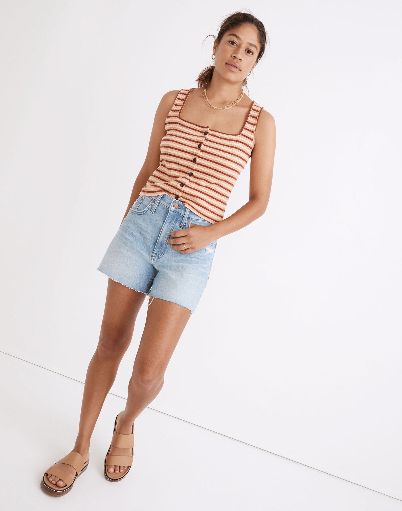 Madewell Light Wash Denim Shorts (30)