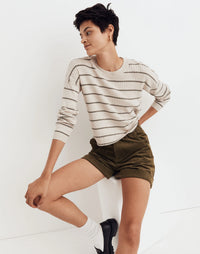 Madewell Striped Crewneck Sweater Tee (M)
