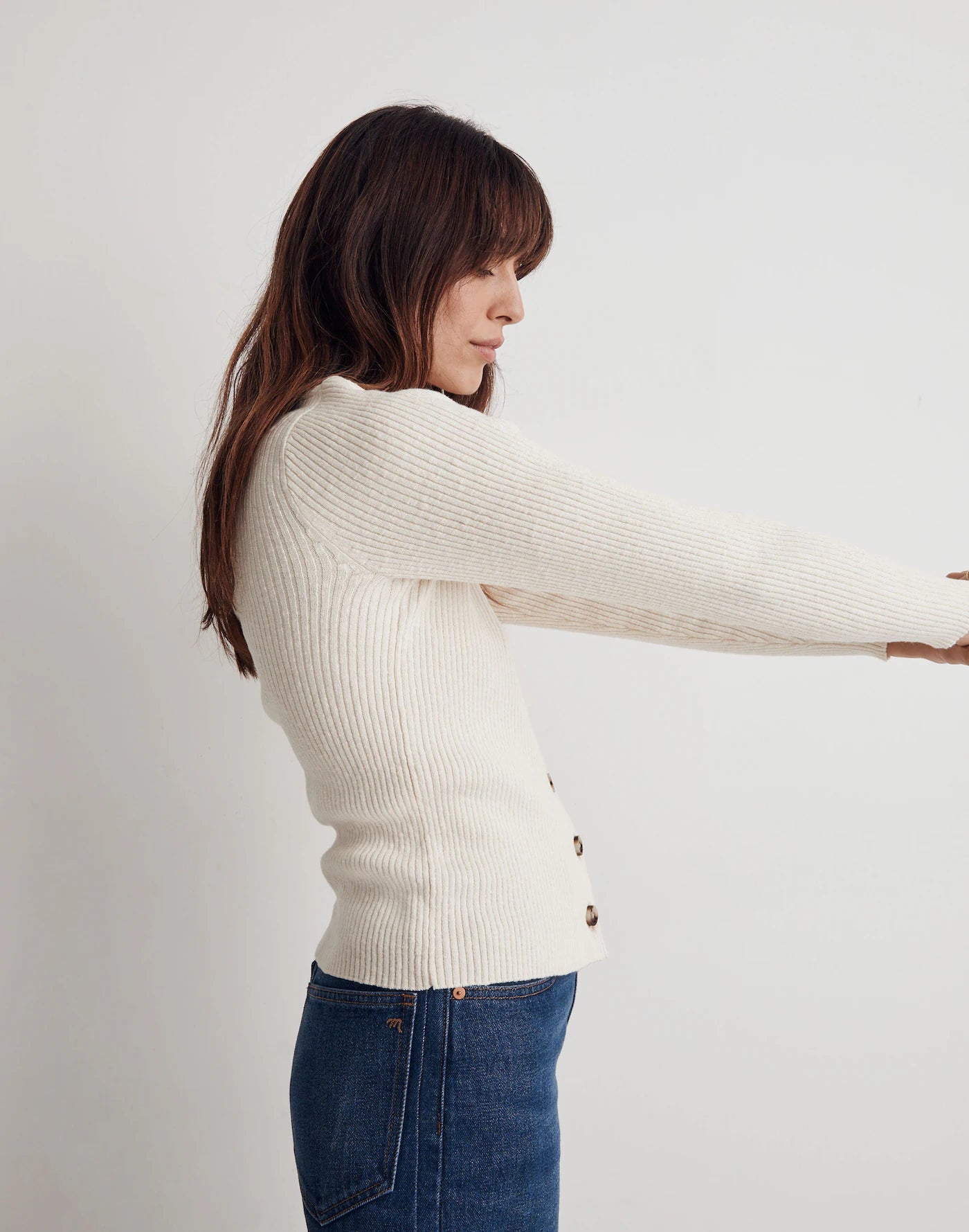 Madewell Cream Cardigan Sweater (S)
