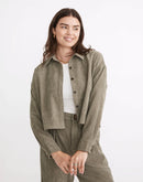 Madewell Green Cord Button Up (L)