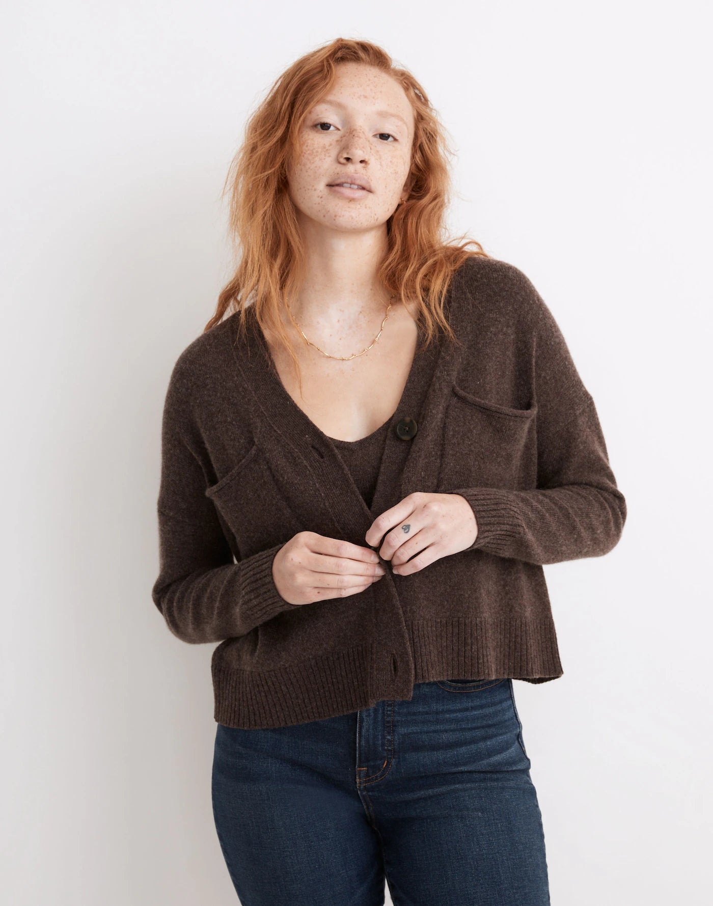Madewell Dark Brown Wool Cardigan (M)