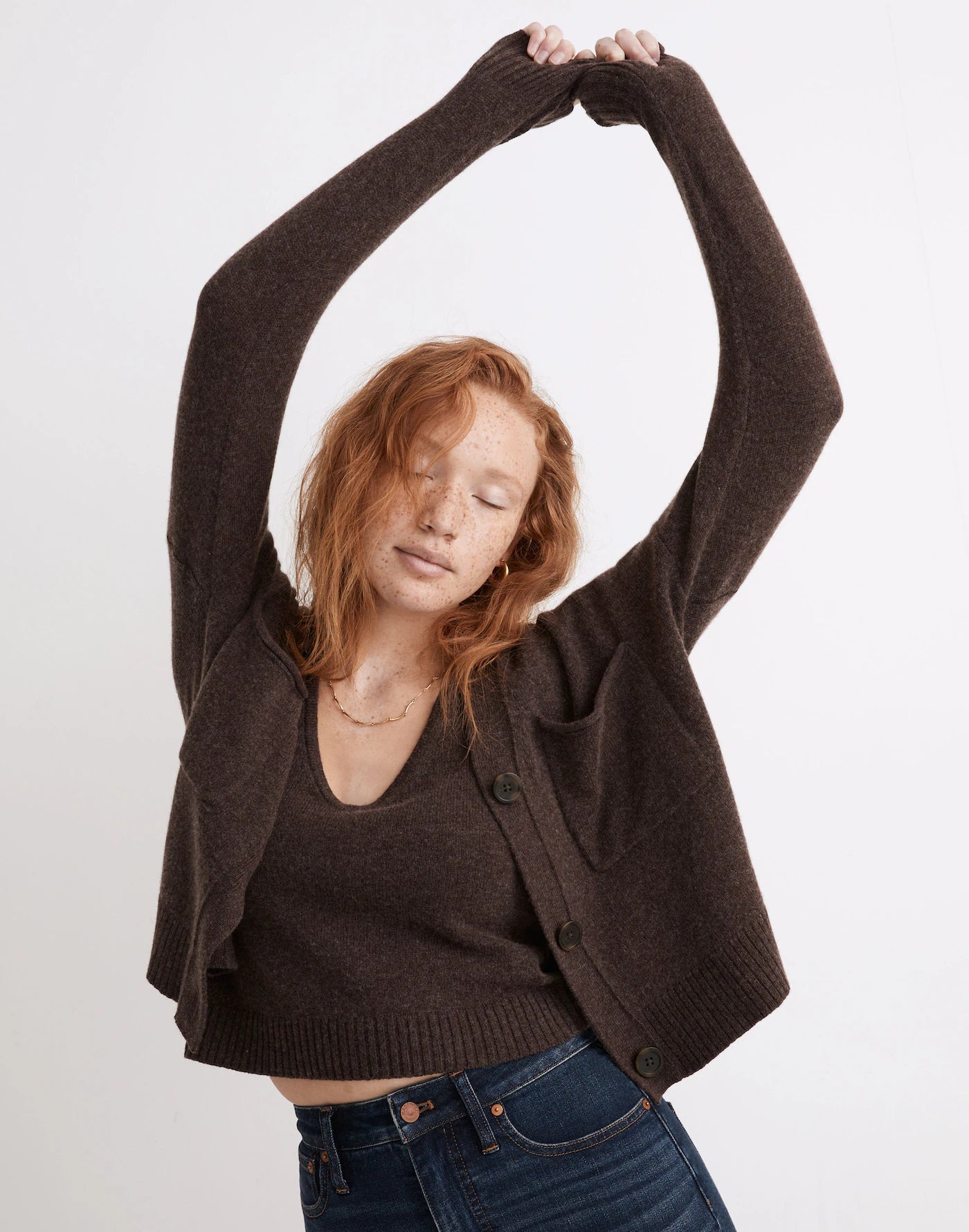 Madewell Dark Brown Wool Cardigan (M)