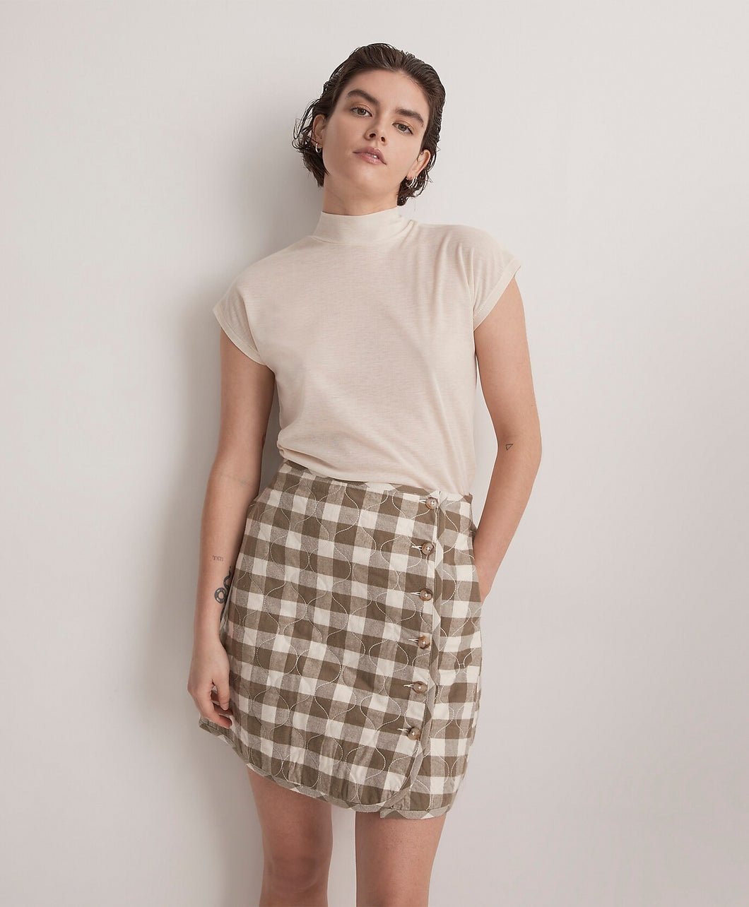 Madewell Quilted Mini Skirt (00)