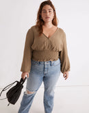 Madewell Olive Gauze Top (L)