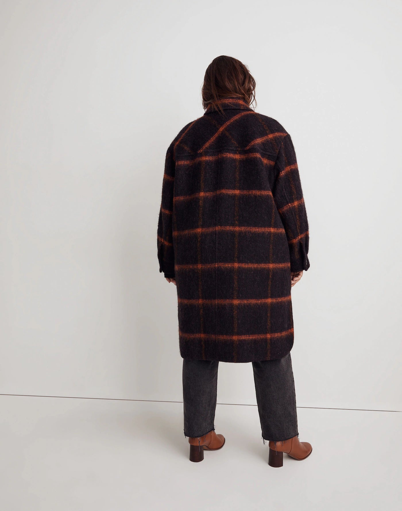 Madewell Plaid Long Shirt Jacket (2X)