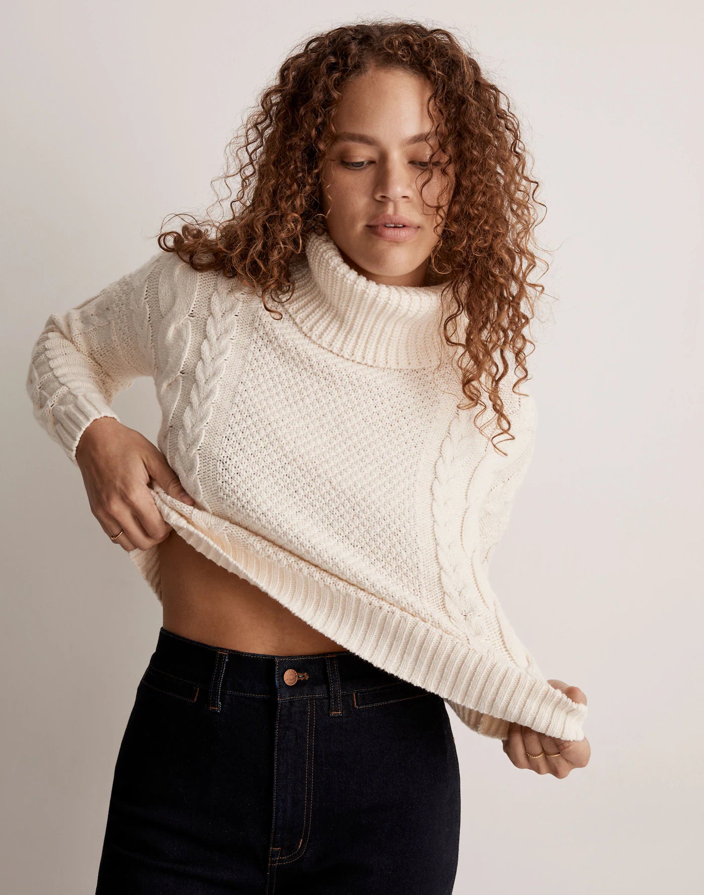 Madewell Chunky Cable Knit Sweater (S)