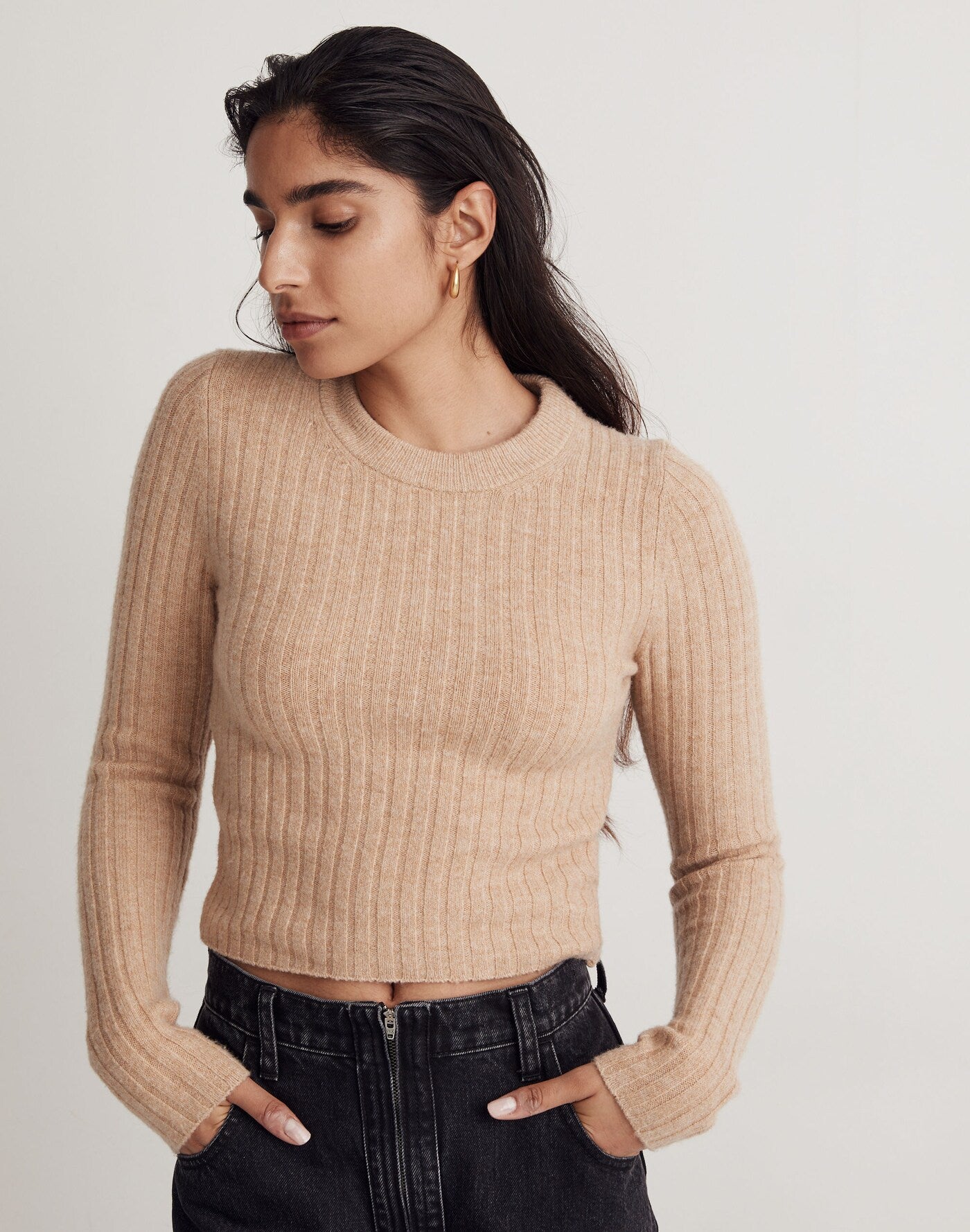 Madewell Ribbed Crewneck Sweater (S)