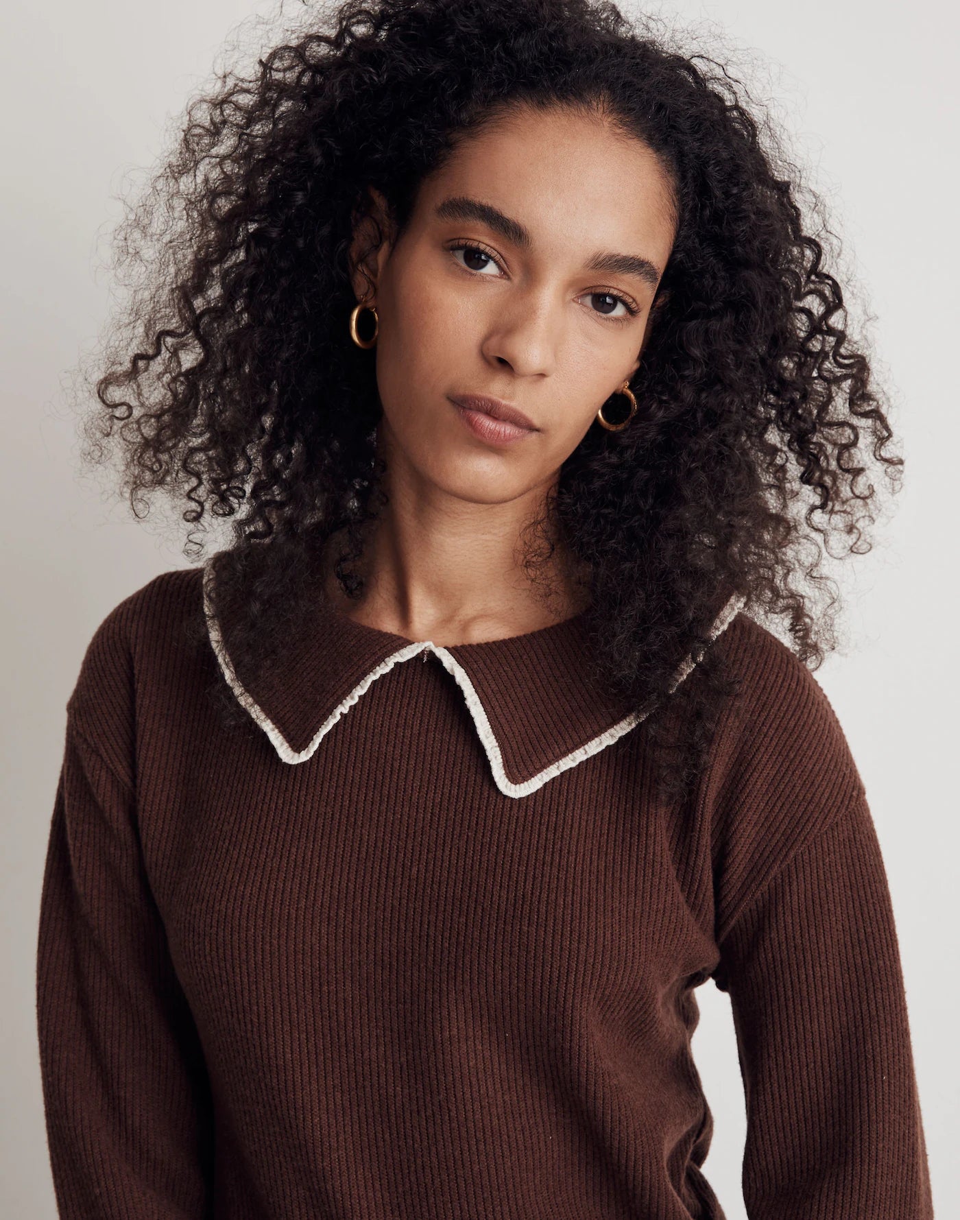 Madewell Brown Collared Top (M)