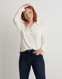 Madewell Cream Polo Shirt (S)