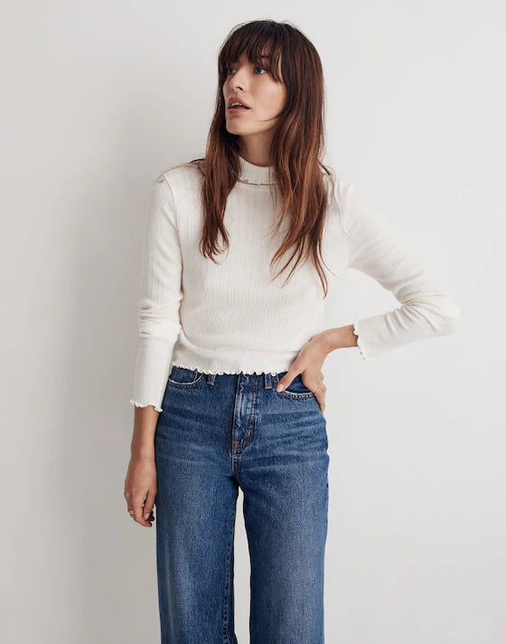Madewell Ribbed Turtleneck Top (S)