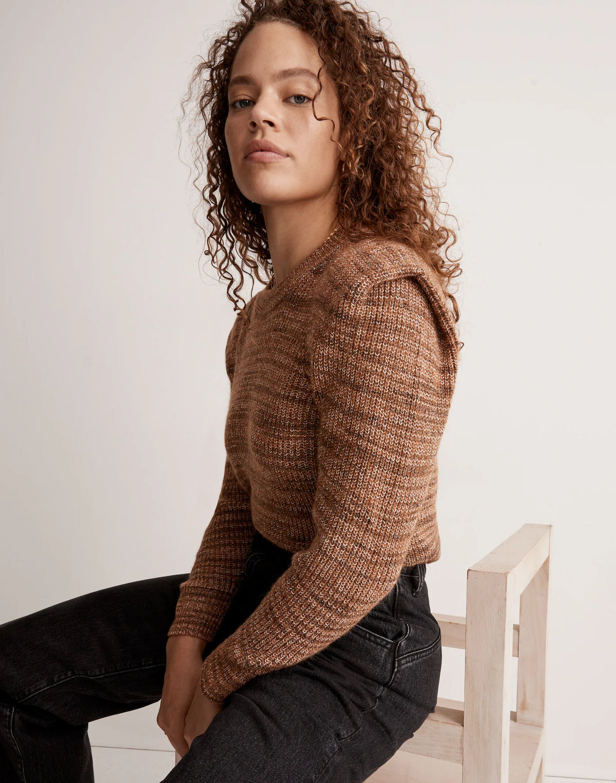 Madewell Merino Wool Puff Sleeve Sweater (XS)