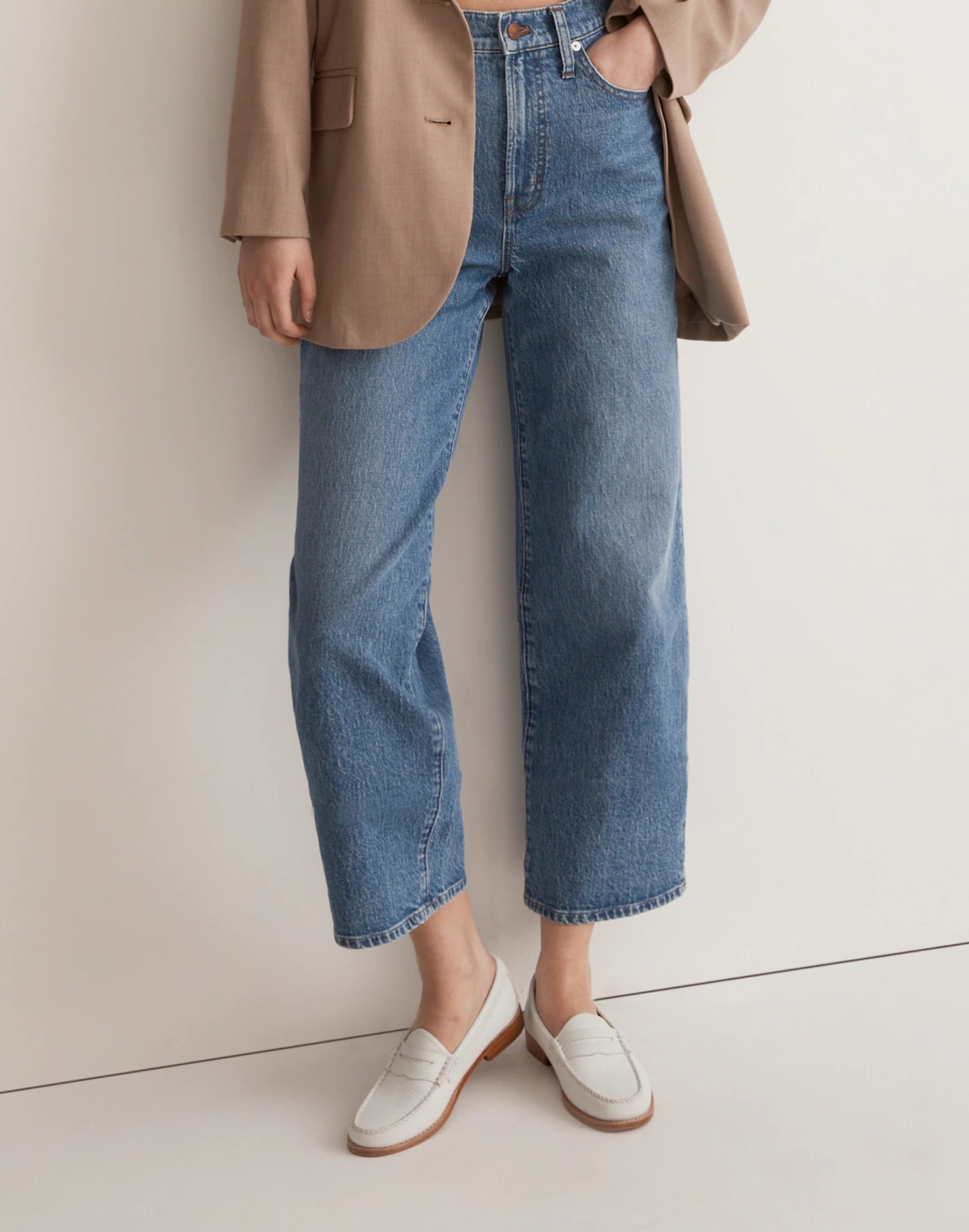Madewell Wide Leg Crop Jeans (24)