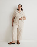 Madewell Neutral Gingham Button Up Shirt (L/XL)