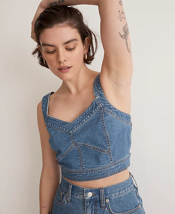 Madewell Cropped Denim Tank (2)