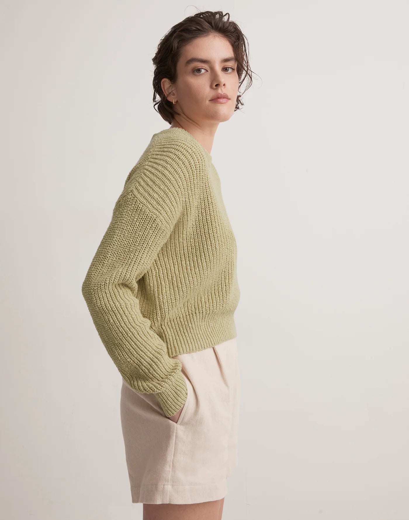 Madewell Light Green Cotton Sweater (L)