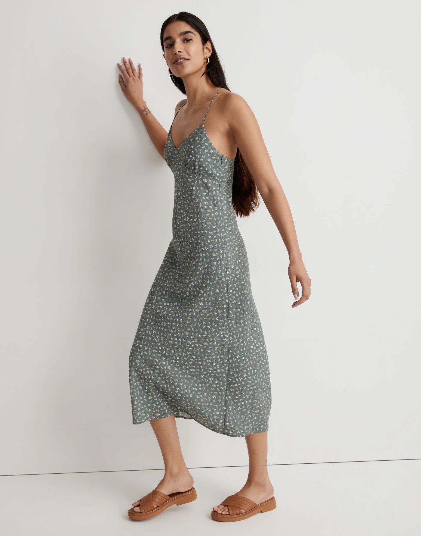 Madewell Dainty Floral Midi Dress (6)