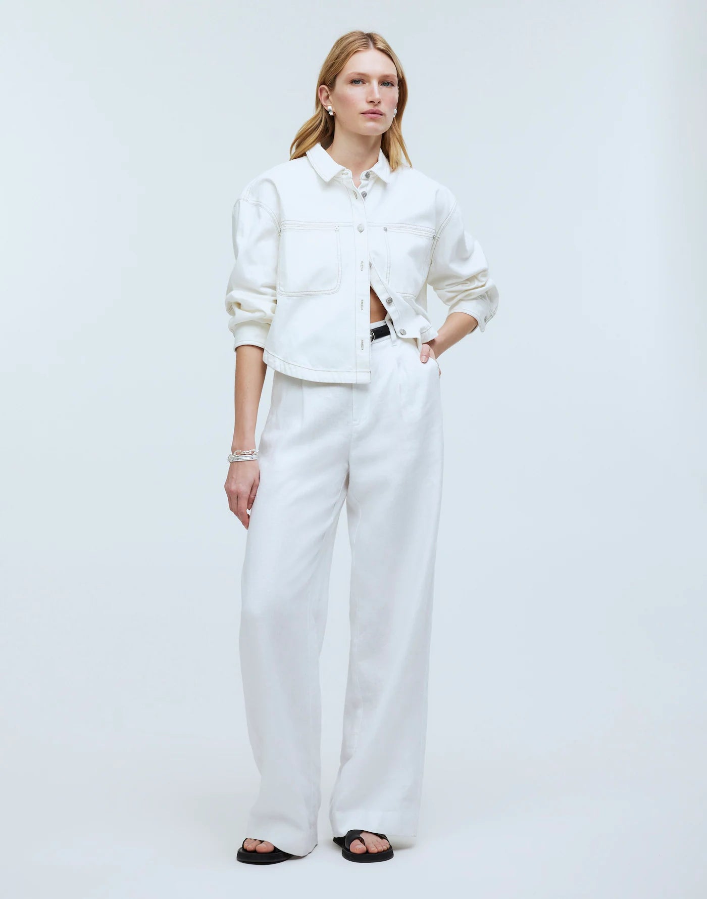 Madewell Relaxed Wide Leg Linen Pants (10P)