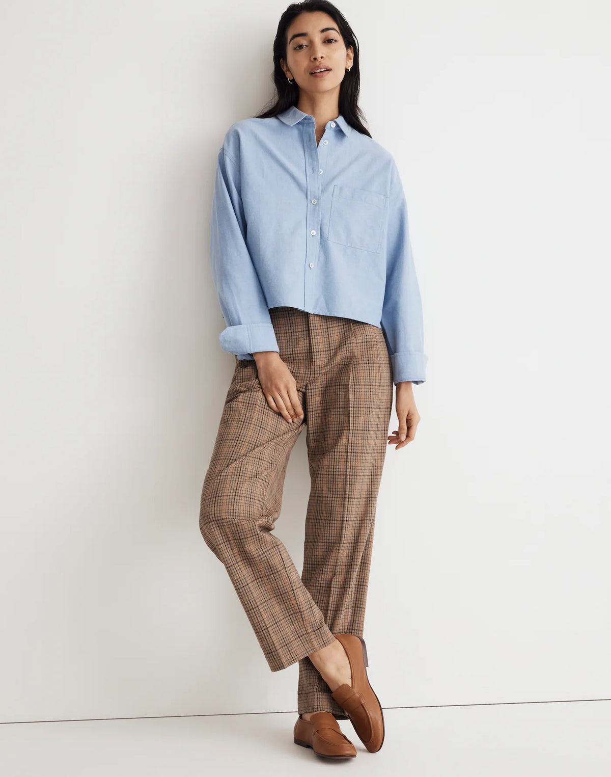 Madewell Plaid Straight Pants (2)