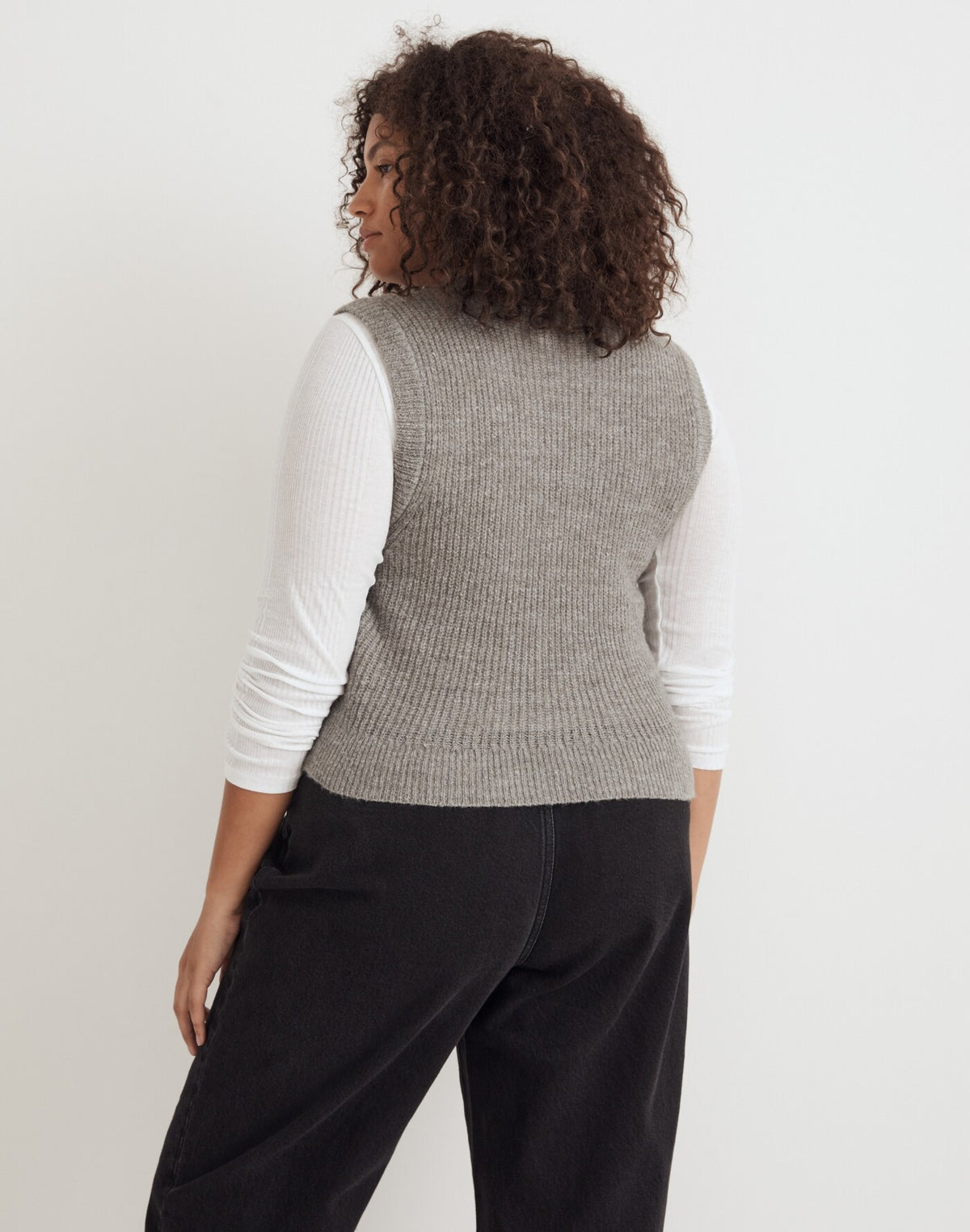 Madewell Cropped Knit Vest (L)