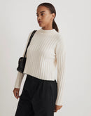 Madewell Cream Mockneck Sweater (M)