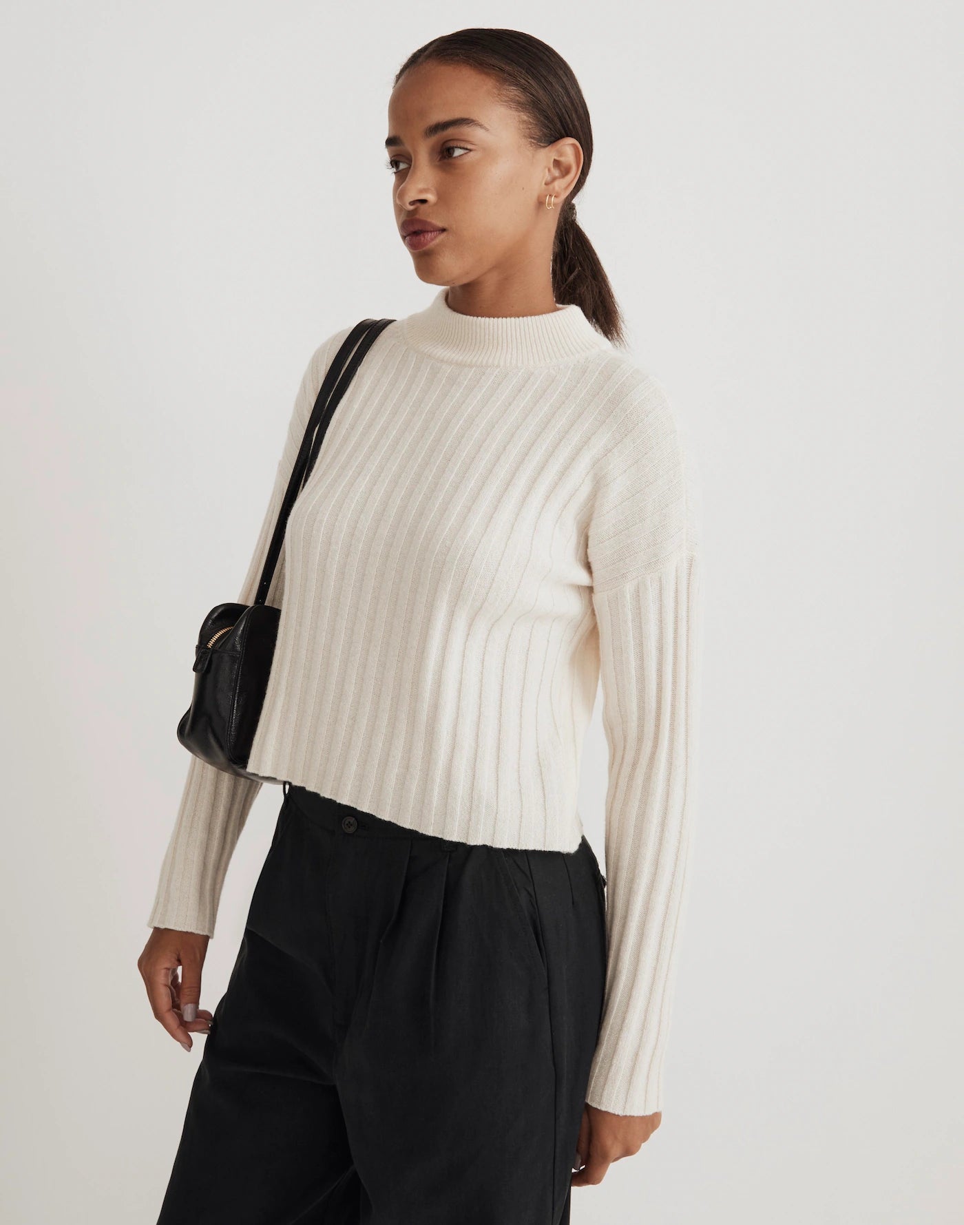 Madewell Cream Mockneck Sweater (M)