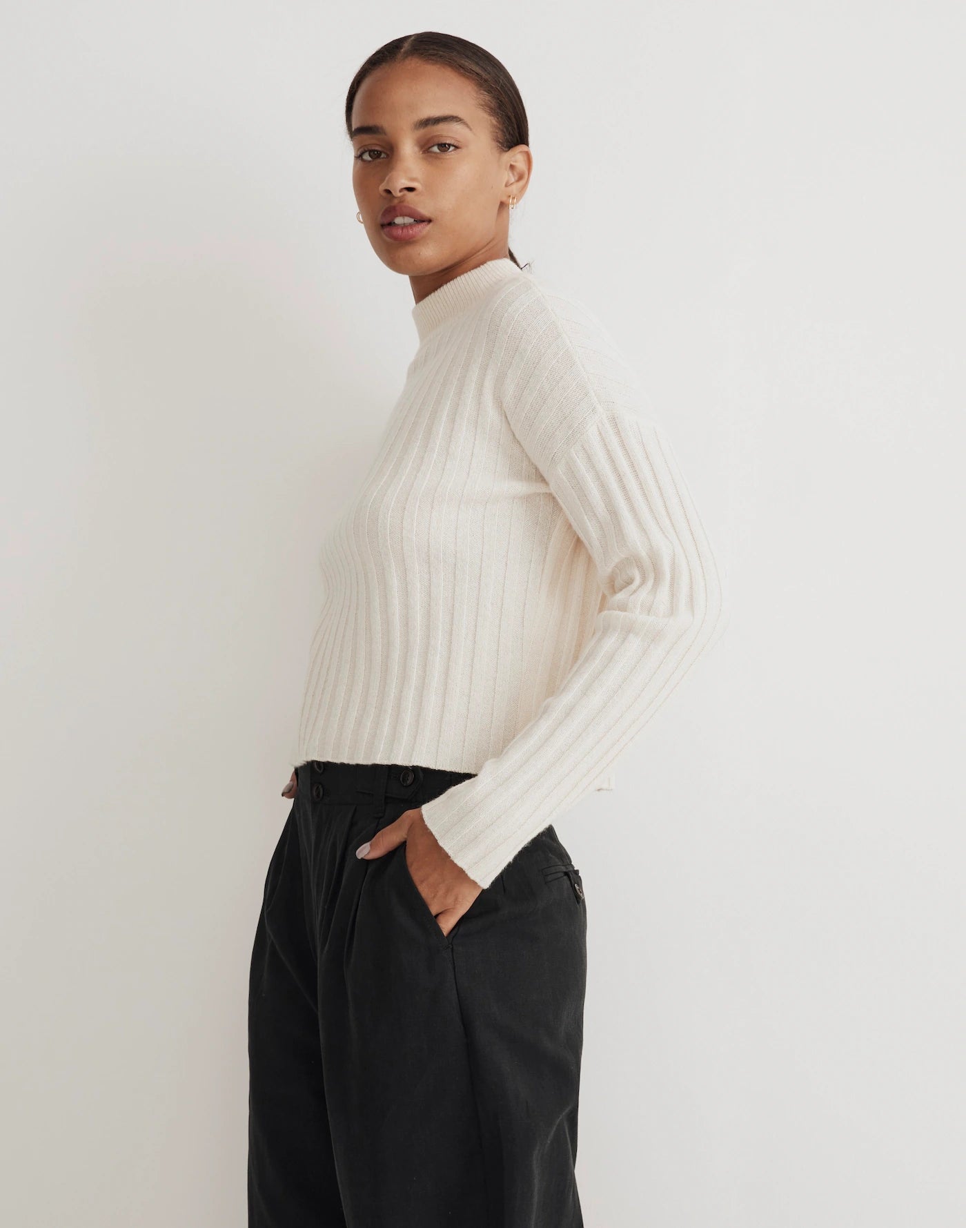 Madewell Cream Mockneck Sweater (M)