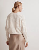 Madewell Cable Knit Crop Cardigan (XS)