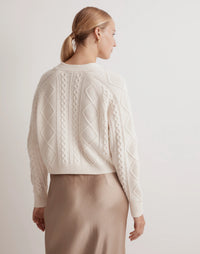 Madewell Cable Knit Crop Cardigan (XS)