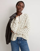 Madewell Green Striped Polo Sweatshirt (M)