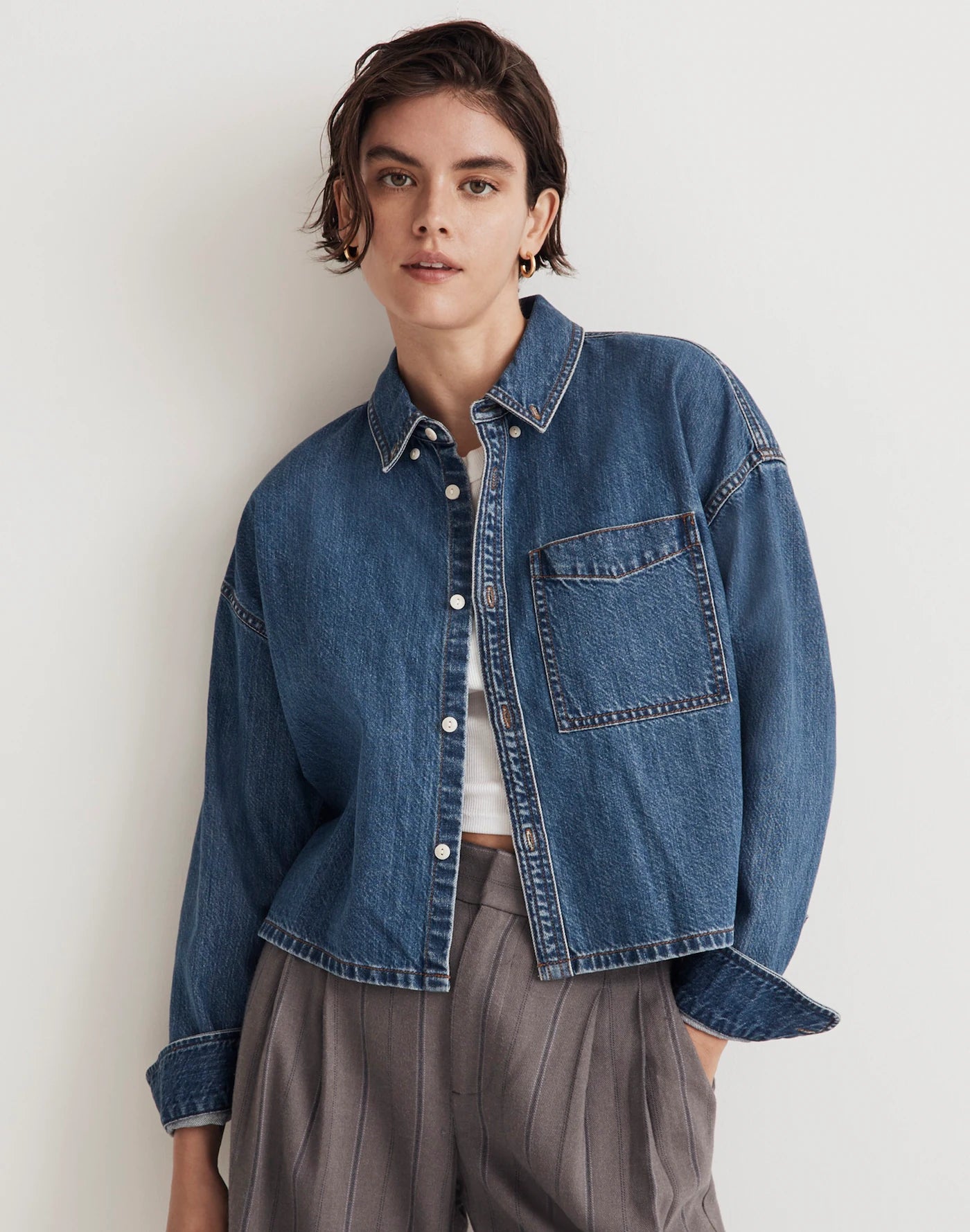 Madewell Oversized Denim Shirt (S)