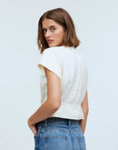 Madewell Cream Pleated Top (M)