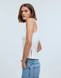 Madewell Ribbed Mockneck Top (S)