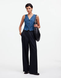Madewell Button Front Denim Vest (14)