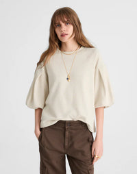 Madewell Puff Sleeve Sweatshirt Tee (S)