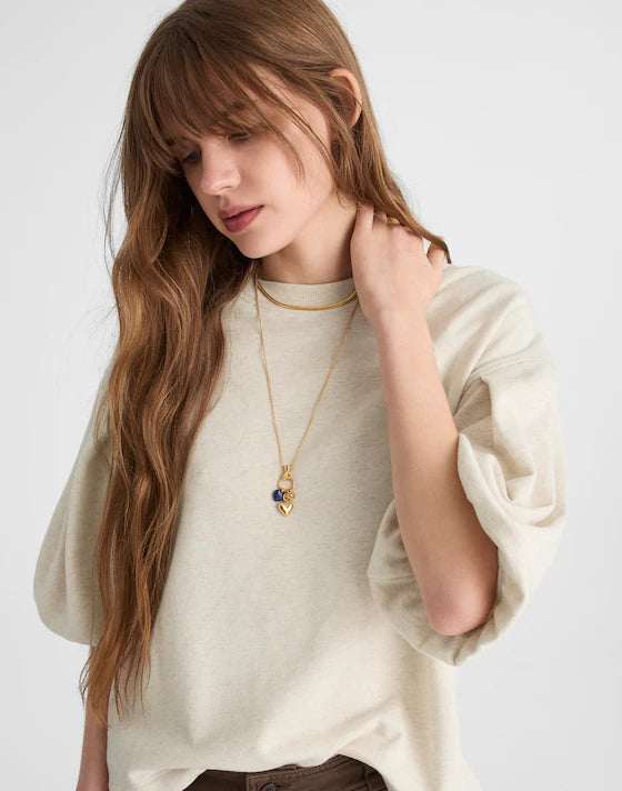 Madewell Puff Sleeve Sweatshirt Tee (S)