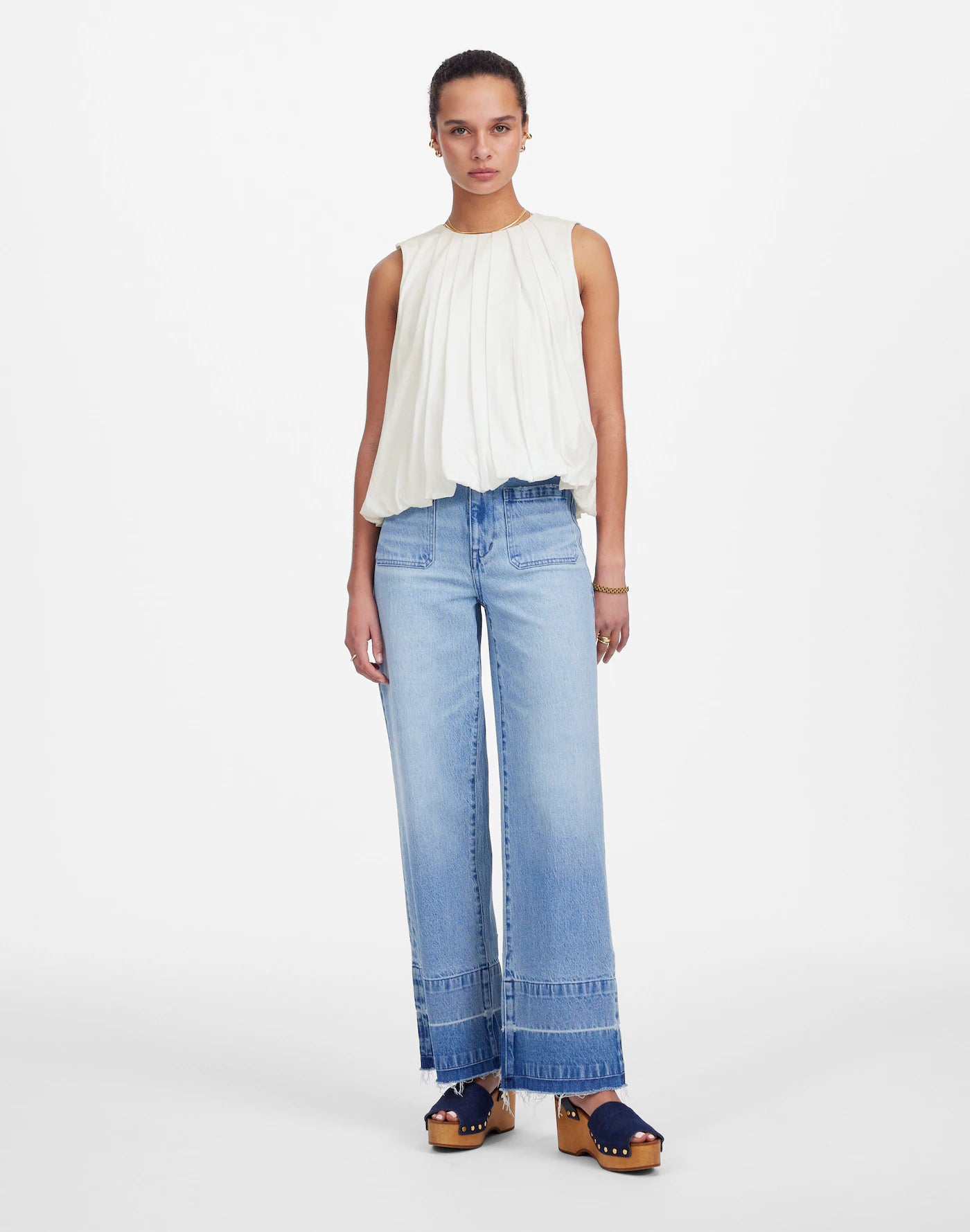Madewell Crewneck Bubble Top (S)