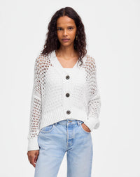 Madewell Open Stitch Cotton Blend Cardigan (S)