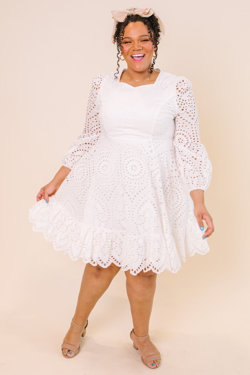 NEW Ivy City Eyelet Midi Dress (1X)