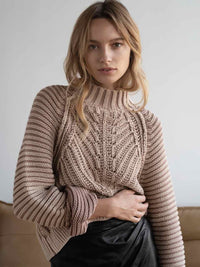 Free People Chunky Mock Neck Sweater (M)