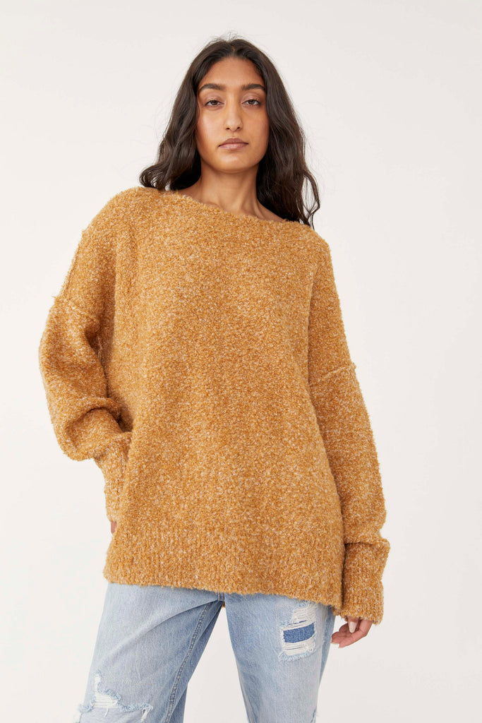 Free People Cozy Mustard Sweater (L)