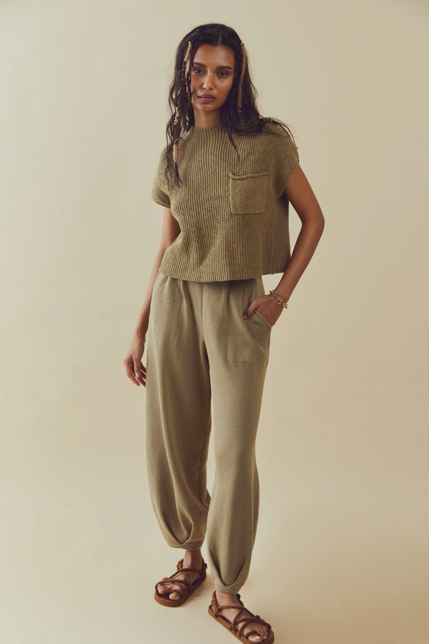 Free People Sage Knit Pants (L)