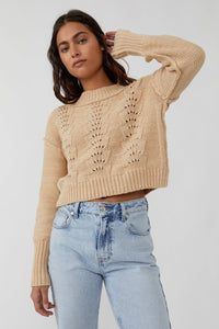 Free People Textured Knit Sweater (M)