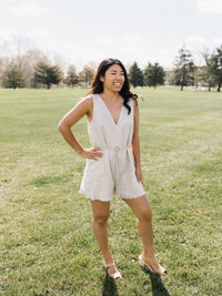 Grade & Gather Linen Romper (S)