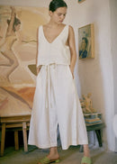 Ozma 100% Linen Wide Leg Pants (S)