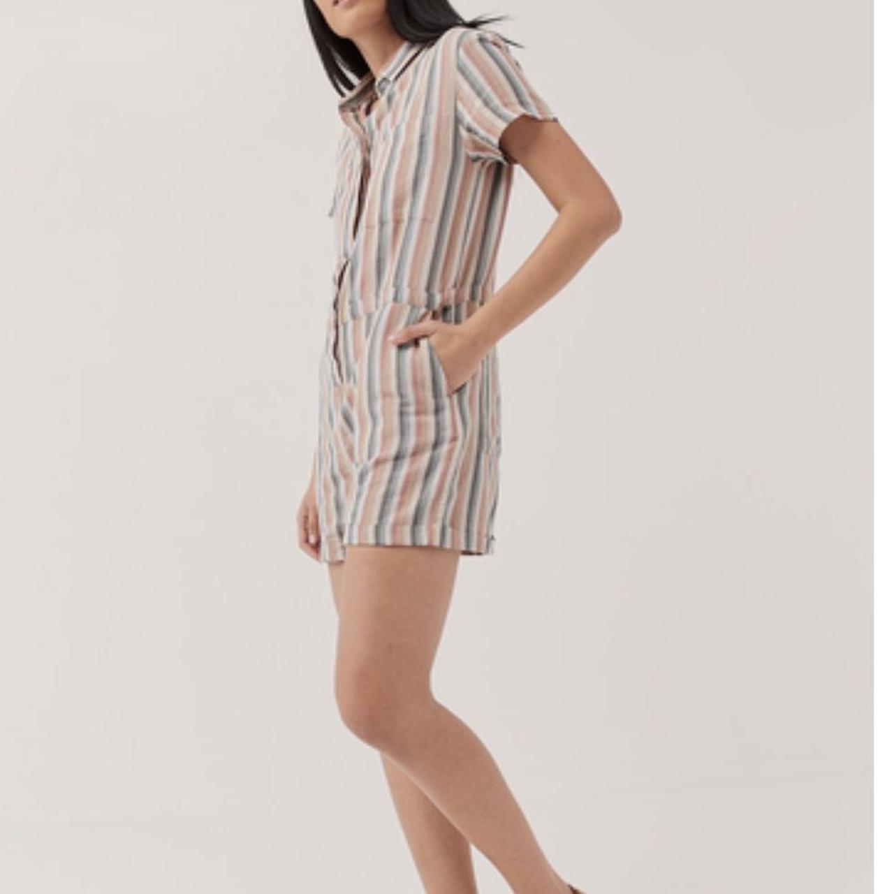 Pact Colorful Striped Romper (M)