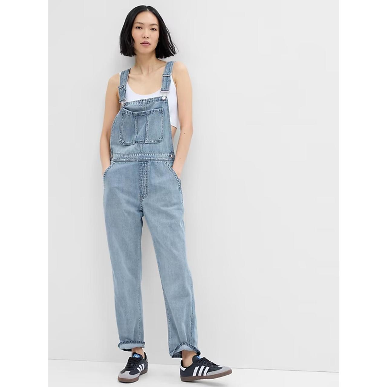 Gap Slouchy Denim Overalls (L)