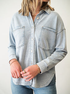 Z Supply Faded Denim Button Up (S)