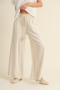 NEW Miou Muse Linen Blend Wide Leg Pants (S)
