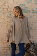Oversized Cotton Gauze Tunic (S)